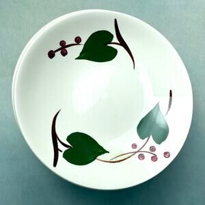 Vintage Blue Ridge Southern Pottery Stanhome Ivy Set Of 8 Fruit Plates